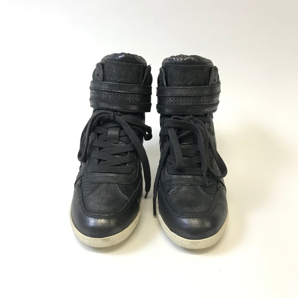 Ash Beck Graphite Wedge Shoes. NIB